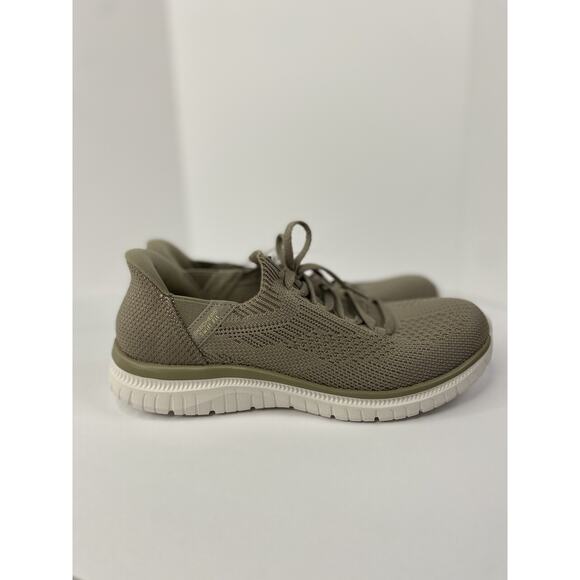 Skechers Taupe Swift Fit Hands Free Slip-In Women's Shoes 179181/TPE Sz 6 - Picture 1 of 7